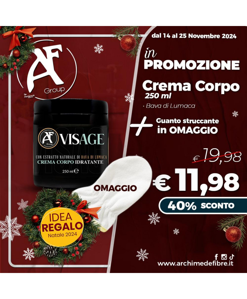 CREMA CORPO 250ML BAVA DI LUMACA+GUANTO STRUCCANTE