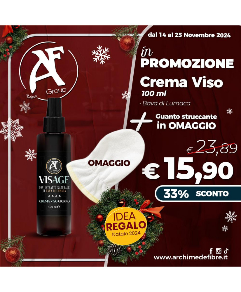 CREMA VISO 100ML BAVA DI LUMACA+GUANTO STRUCCANTE